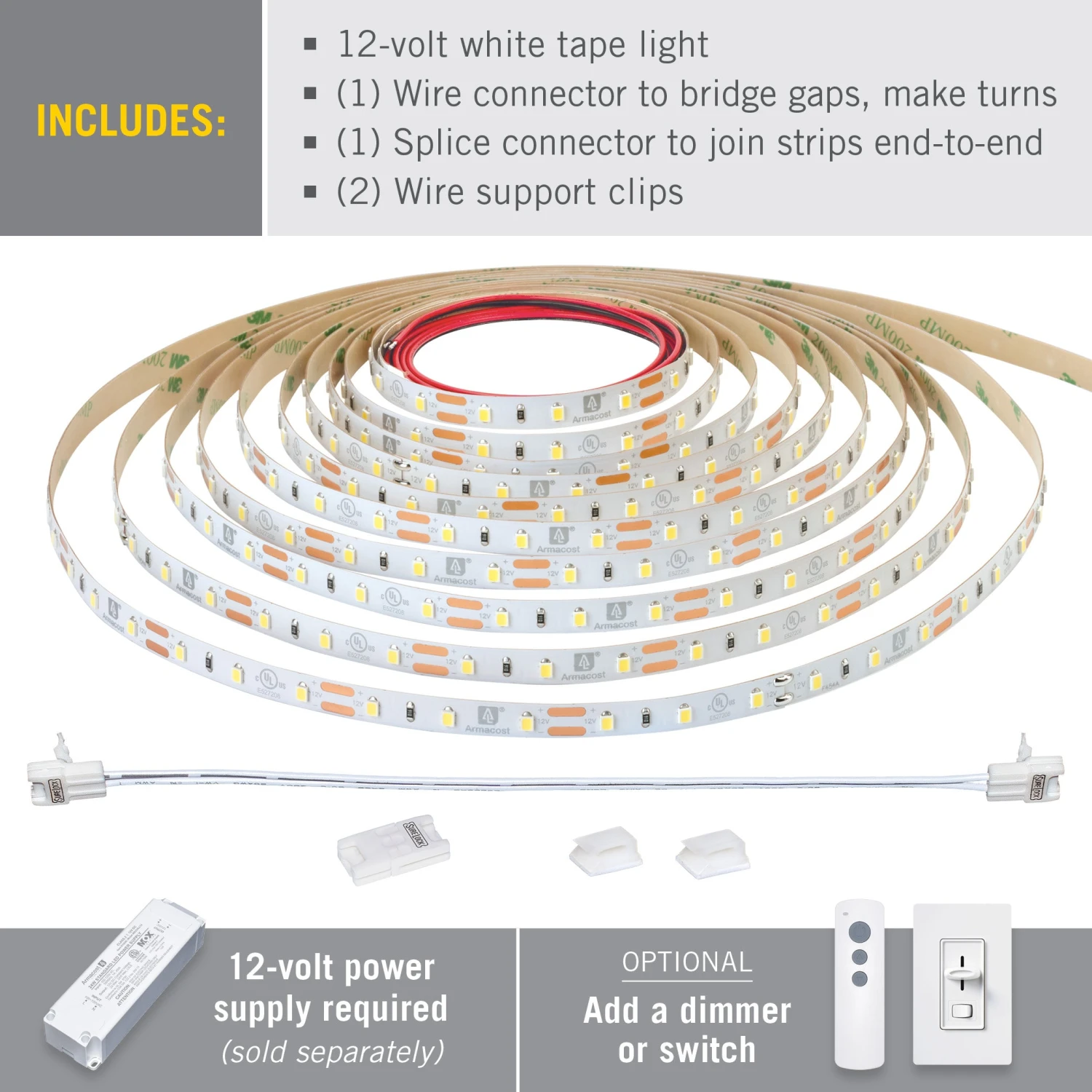 RibbonFlex Pro 12V White LED Strip Light Tape 30/60/120 LEDs/m 11 RibbonFlex Pro 12V White LED Strip Light Tape 30/60/120 LEDs/m - Image 11