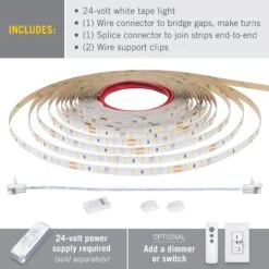 RibbonFlex Pro 24V White LED Strip Light Tape 30/60/120 LED/m -Led accessories Shop RibbonFlex Pro 24V White 60 contents