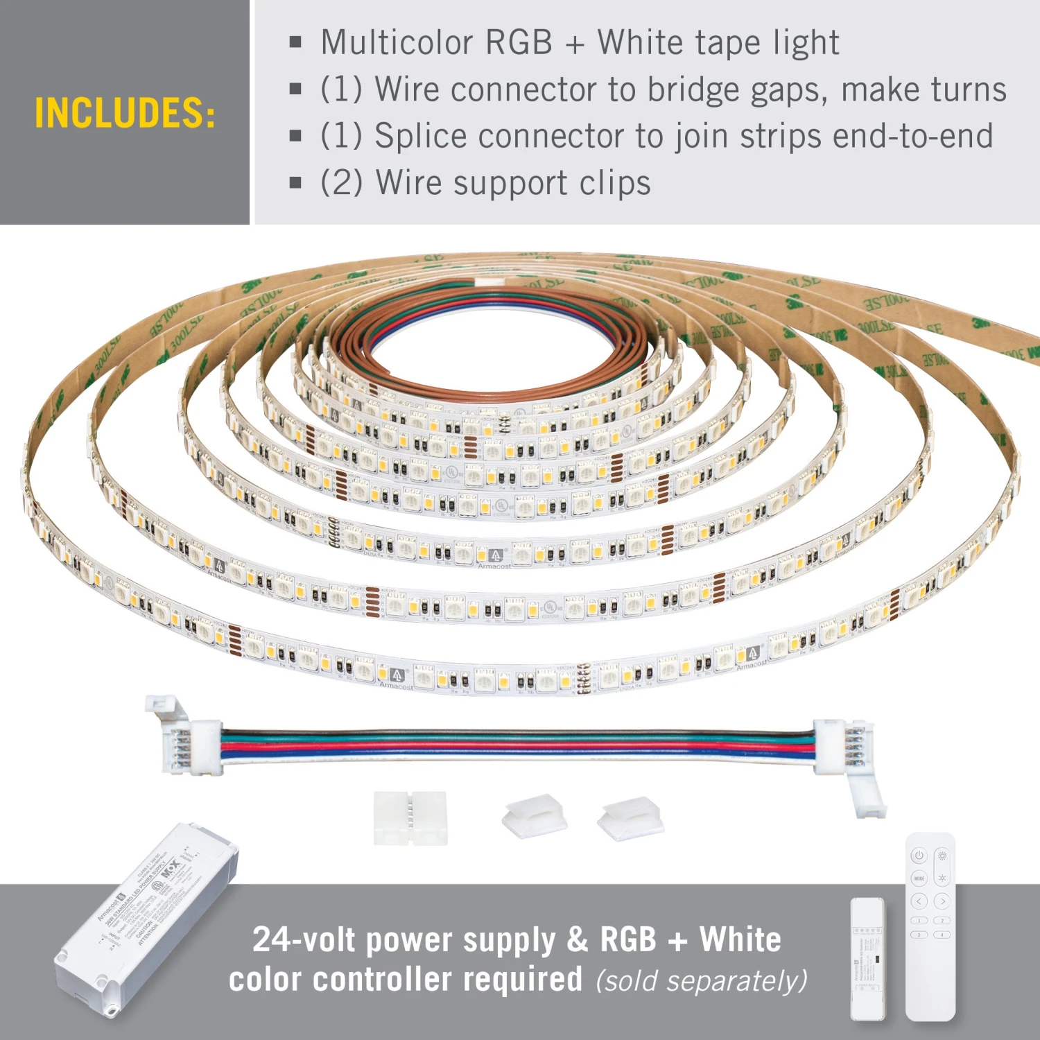 RibbonFlex Pro 24V RGB+W LED Strip Light Tape 30+30/60+60 LED/m 11 RibbonFlex Pro 24V RGB+W LED Strip Light Tape 30+30/60+60 LED/m - Image 11