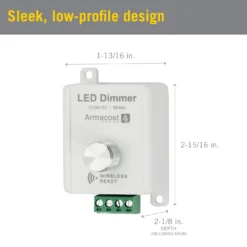 Rotary Knob LED Strip Light Dimmer -Led accessories Shop Rotary Knob LED Dimmer 511123 dimensions