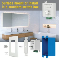 Rotary Knob LED Strip Light Dimmer -Led accessories Shop Rotary Knob LED Dimmer 511123 installation