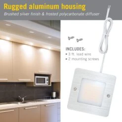 Disc & Square Low Profile Under Cabinet LED Puck Lights -Led accessories Shop Square Puck Light housing