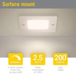 Disc & Square Low Profile Under Cabinet LED Puck Lights -Led accessories Shop Square Puck Light specs
