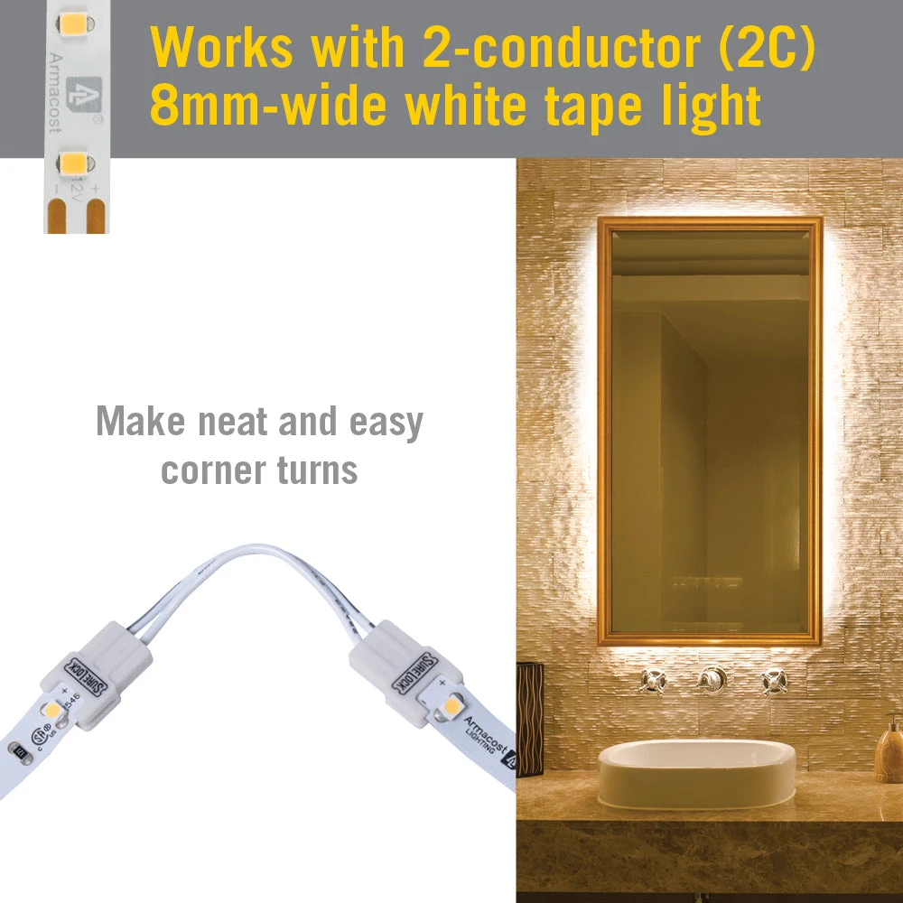 SureLock 2 Pin LED Strip Light Corner Connector 2 SureLock 2 Pin LED Strip Light Corner Connector - Image 2