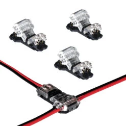 2 Pin LED Strip Light Wire To Wire T Connectors