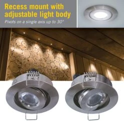 Swivel Recessed Under Cabinet LED Puck Light -Led accessories Shop Swivel Recessed LED Light recess adjustable