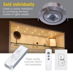 Swivel Recessed Under Cabinet LED Puck Light -Led accessories Shop Swivel Recessed LED Light sold individually