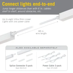 Ultra Slim Linear LED Light Accessories -Led accessories Shop Ultra Slim Linear Light 48in Jumper Cable 3pk 561100 details scaled