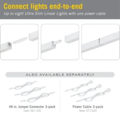 Ultra Slim Linear LED Light Accessories -Led accessories Shop Ultra Slim Linear Light Splice Connector 5pk 561510 details scaled