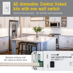 White CCT Tunable Under Cabinet Lighting LED Strip Lights -Led accessories Shop Under Cabinet LED Strip Light for 12in Cabinet 421001 dimmable