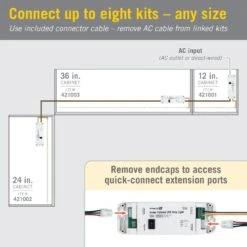 White CCT Tunable Under Cabinet Lighting LED Strip Lights -Led accessories Shop Under Cabinet LED Strip Light for 24in Cabinet 421002 connect Copy 2