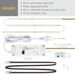 White CCT Tunable Under Cabinet Lighting LED Strip Lights -Led accessories Shop Under Cabinet LED Strip Light for 36in Cabinet 421003 contents