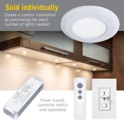 Wafer Thin Under Cabinet LED Puck Light -Led accessories Shop Wafer Puck Light sold individually