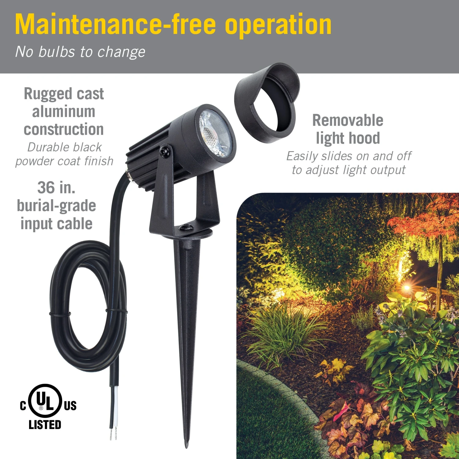 White LED Landscape Lights With Spike 10 White LED Landscape Lights With Spike - Image 10