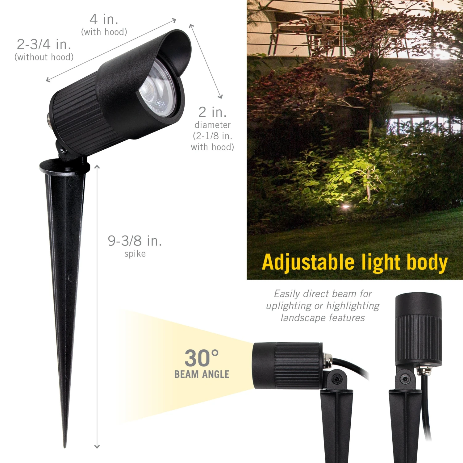 White LED Landscape Lights With Spike 3 White LED Landscape Lights With Spike - Image 3