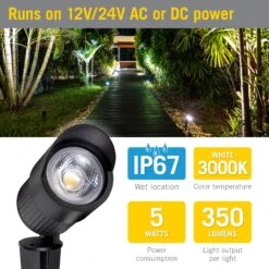 White LED Landscape Lights With Spike 14 White LED Landscape Lights With Spike -Led accessories Shop White 5W LED Landscape Light with Spike 412921 specs 04f7c283 4203 4cf0 b8cc 3f0b1f98a843