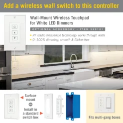 ProLine White Or Single Color LED Strip Light Controller -Led accessories Shop White Touchpad 523121 for controller