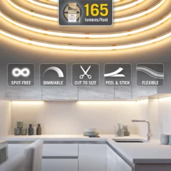 RibbonFlex Pro 24V White COB LED Strip Light Tape -Led accessories Shop white cob led 165lm 1 icons